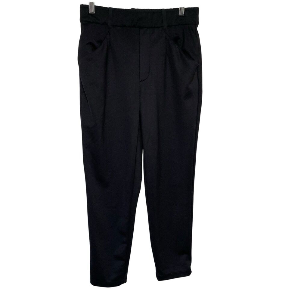 Nike Dri-Fit Sporty Pants Womens Size Small S Black Slim Fit Tapered Active Golf